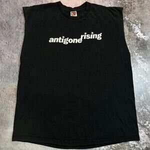 Vintage Black Punk Y2K Tank Top Size XXL. Anti Gone Rising.